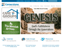 Tablet Screenshot of cornerstonebible.org